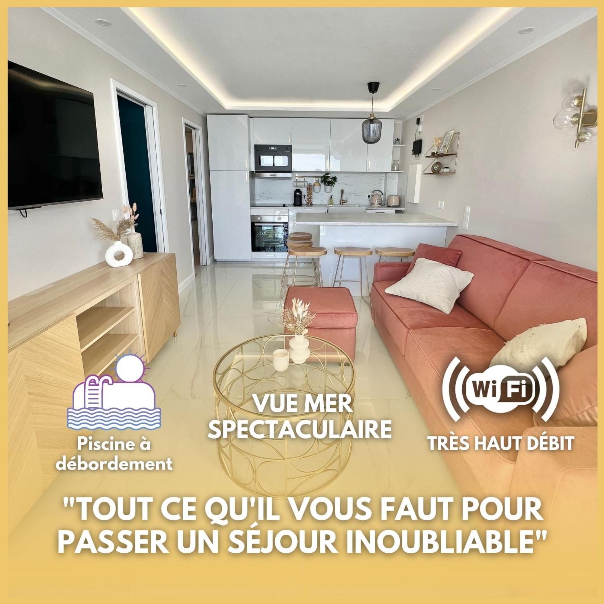 Luxueux Appartement - Vue Mer - Piscine - Free Parking - Monaco Cap-d'Ail Eksteriør billede