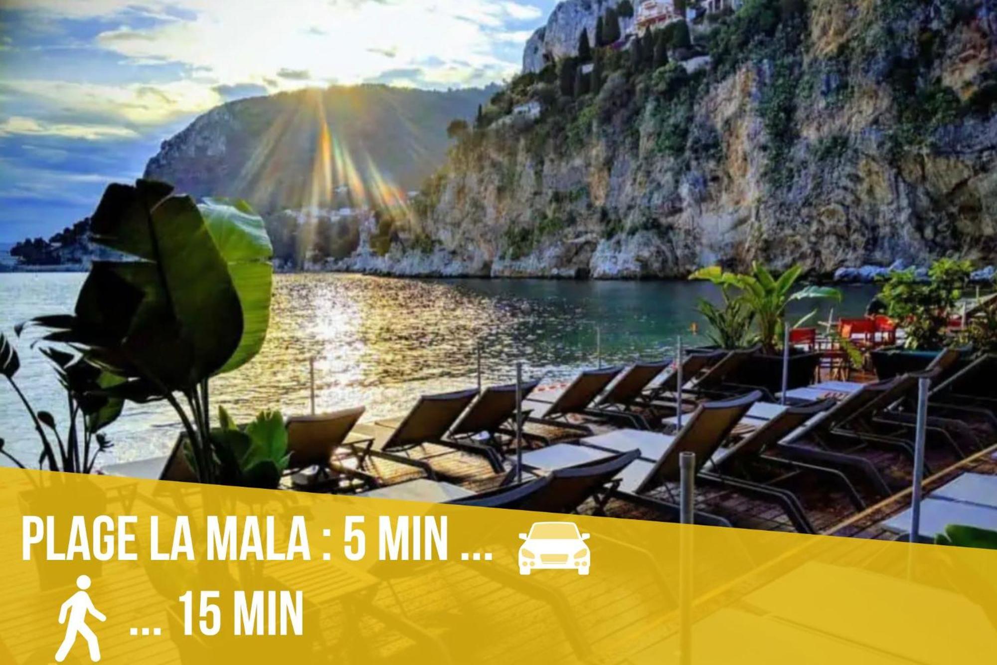 Luxueux Appartement - Vue Mer - Piscine - Free Parking - Monaco Cap-d'Ail Eksteriør billede