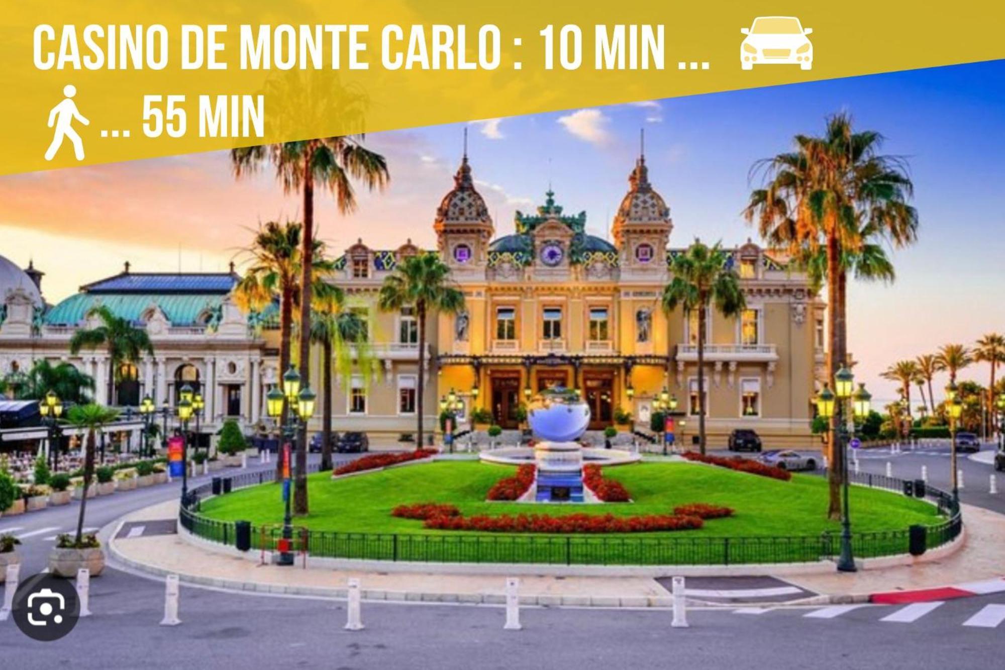 Luxueux Appartement - Vue Mer - Piscine - Free Parking - Monaco Cap-d'Ail Eksteriør billede