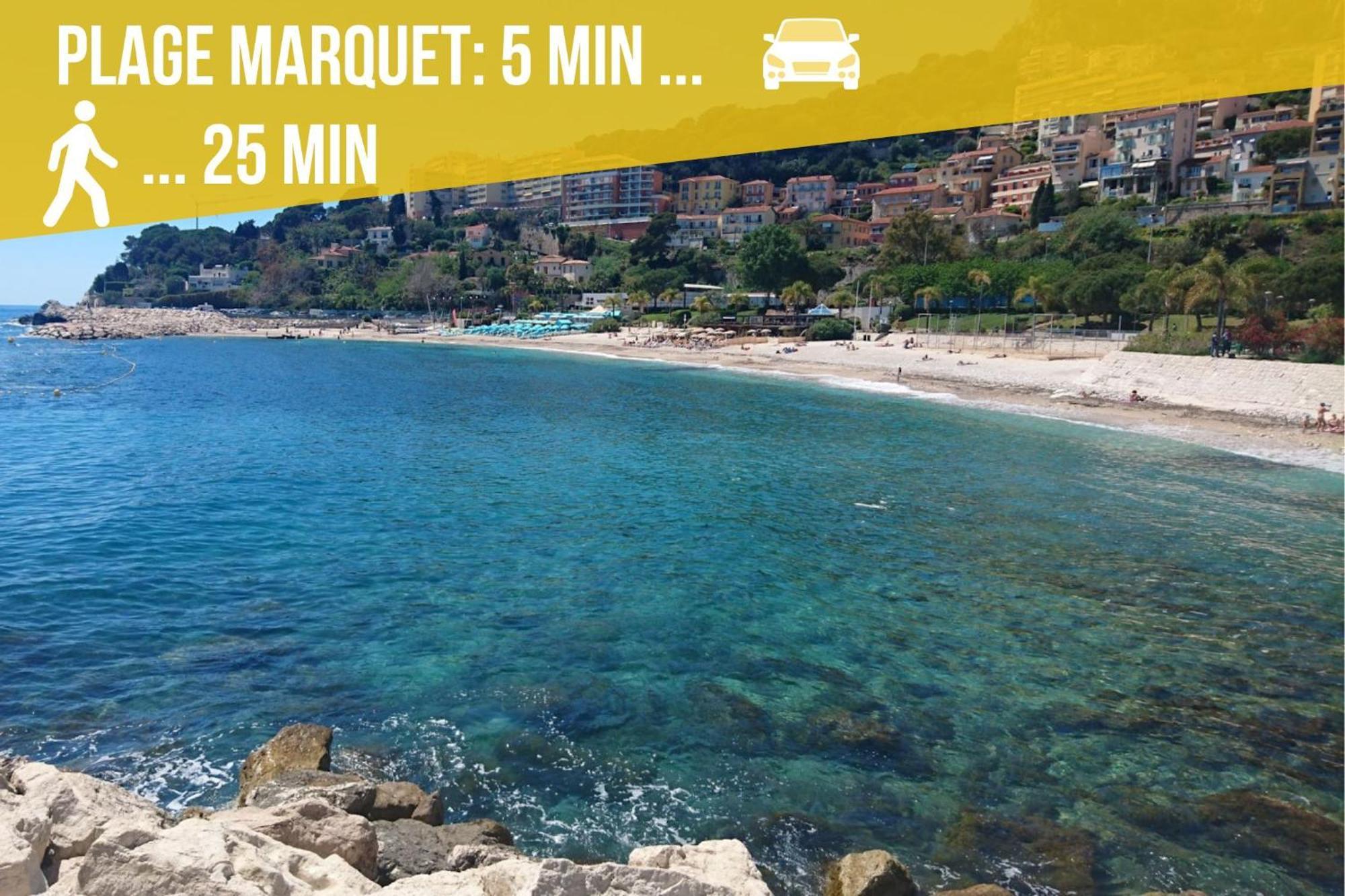 Luxueux Appartement - Vue Mer - Piscine - Free Parking - Monaco Cap-d'Ail Eksteriør billede
