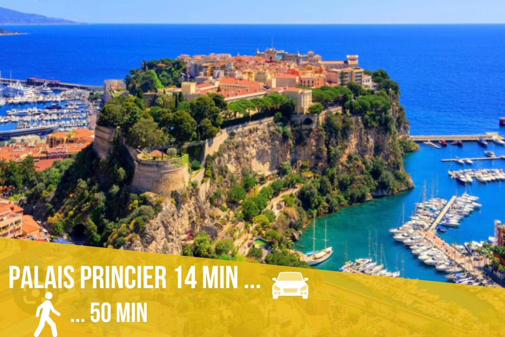 Luxueux Appartement - Vue Mer - Piscine - Free Parking - Monaco Cap-d'Ail Eksteriør billede